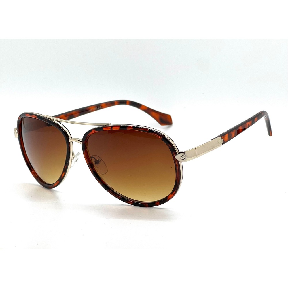 Men Sunglasses Pilot Style Brown Lens Driving Gold Shades Classic Retro Lentes
